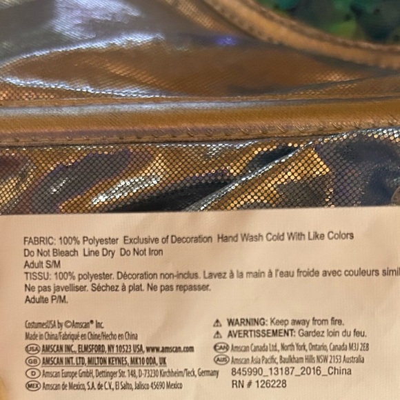 Amscan Blue Sequin Bustier Corset Top Ice Princess Fairy Size S/M Halloween - Picture 4 of 5